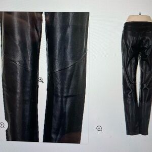 Free People Black Faux Leather Pants 28